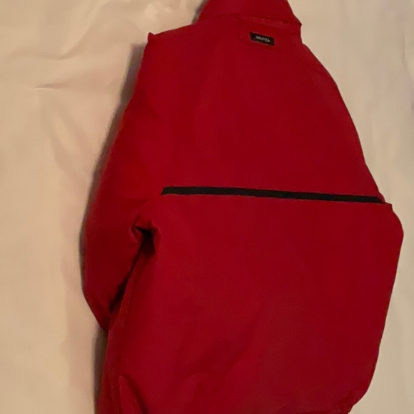 Nautica Men’s Down Puffer Coat, Red with Blue, Size L - Picture 3 of 9
